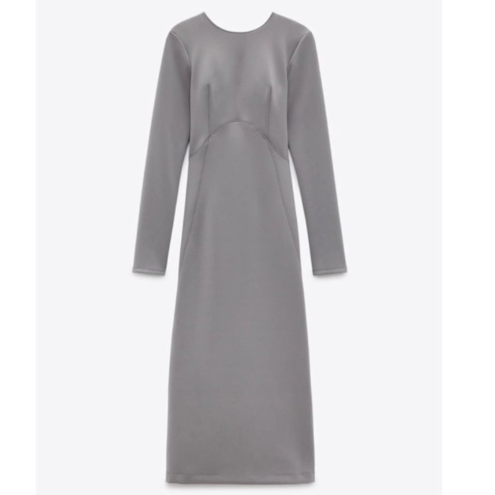 Zara neoprene effect low back dress